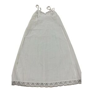 Vintage NANCY KING Full Slip White Nylon Adjustable Strap 1980s Womens Sz 32 NEW